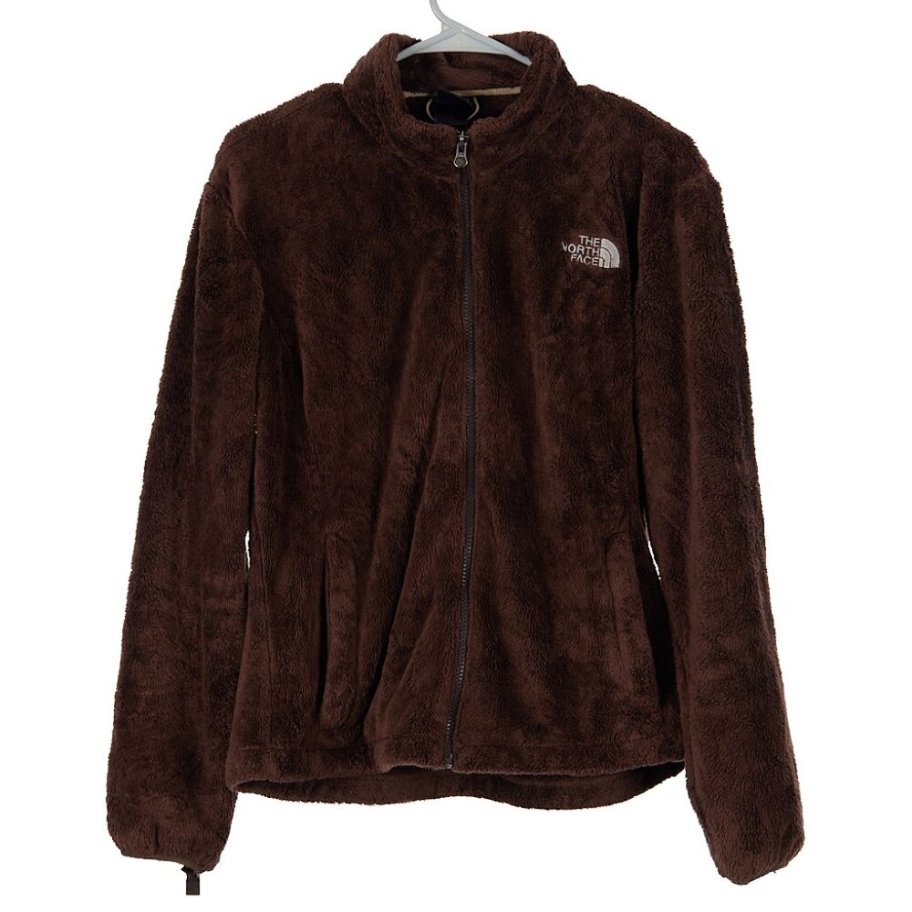 The North Face Chocolate Brown Fuzzy Zip Up Jacket Women's Large